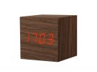 Alarm clock Cube Pure rose wood small