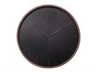 Wall clock Mist black w. wooden case