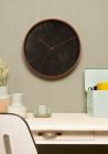 Wall clock Mist black w. wooden case - 3