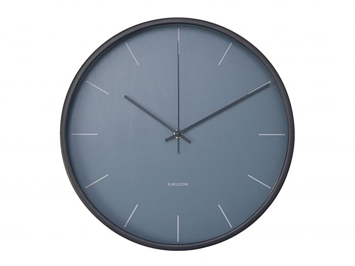 Wall clock Mist jeans blue w. wooden case - 1