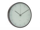 Wall clock Mist misty grey w. wooden case - 2