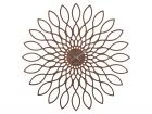 Wall clock Sunflower MDF walnut wood veneer - 1