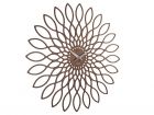 Wall clock Sunflower MDF walnut wood veneer - 2