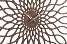 Wall clock Sunflower MDF walnut wood veneer - 3