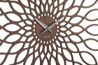 Wall clock Sunflower MDF walnut wood veneer - 3
