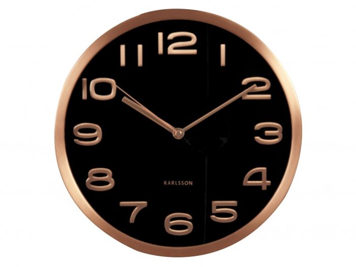 Wall clock Maxie copper numbers black - 1