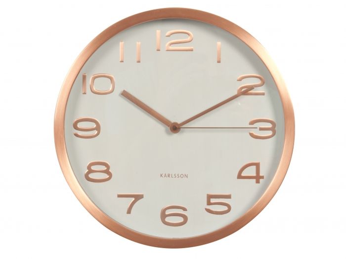 Wall clock Maxie copper numbers white - 1