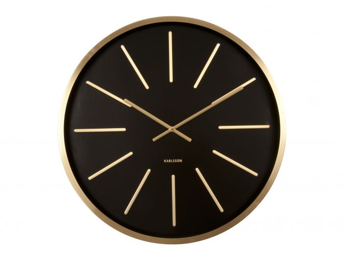 Wall clock Maxiemus brass station black - 1