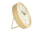 Wall / Table clock Plug marble white, wooden case - 2