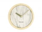Wall / Table clock Plug marble white, wooden case - 3