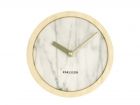 Wall / Table clock Plug marble white, wooden case - 3