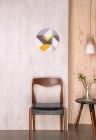 Wall clock Graphic glass yellow - 3