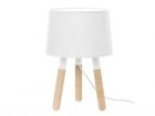 Table lamp Orbit wood, white shade