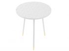 Side table Mellow white MDF & metal - 2