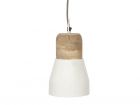 Pendant lamp Bold wood, matt white medium