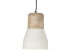 Pendant lamp Bold wood, matt white large
