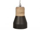 Pendant lamp Bold wood, matt black large