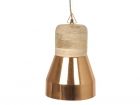 Pendant lamp Bold wood, shiny copper large
