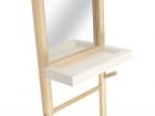 Standing mirror Ladder MDF white w. pinewood - 2