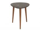 Side table MDF marble veneer black - 1