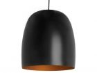 Pendant lamp Kalimero alu matt black, gold inside