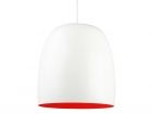 Pendant lamp Kalimero alu matt white,orange inside