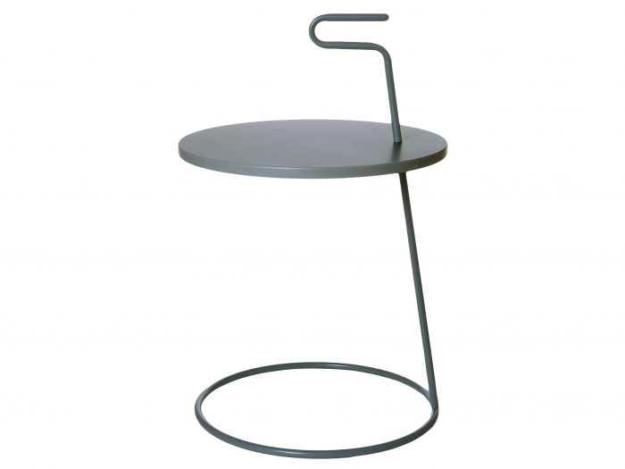 Serve table dark grey, metal base MDF top - 1