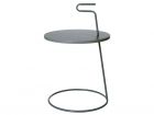 Serve table dark grey, metal base MDF top