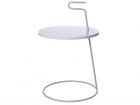 Serve table light grey, metal base MDF top