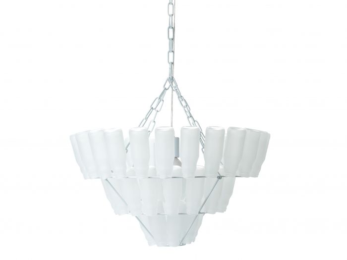 Chandelier Large Bottle Frosted, Design Bonne Plat - 1