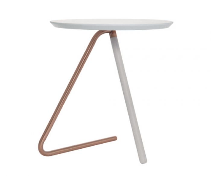 Table Less Than 3 white with copper leg - 1