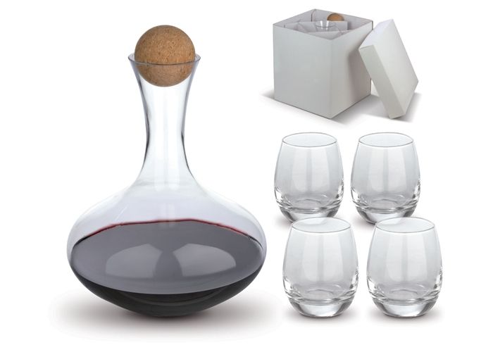 Glazen Carafe set Curvy - 1