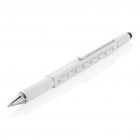 5-in-1 aluminium toolpen, wit