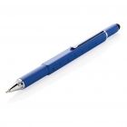 5-in-1 aluminium toolpen, blauw