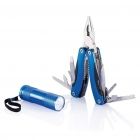 Multitool met zaklamp, blauw - 1