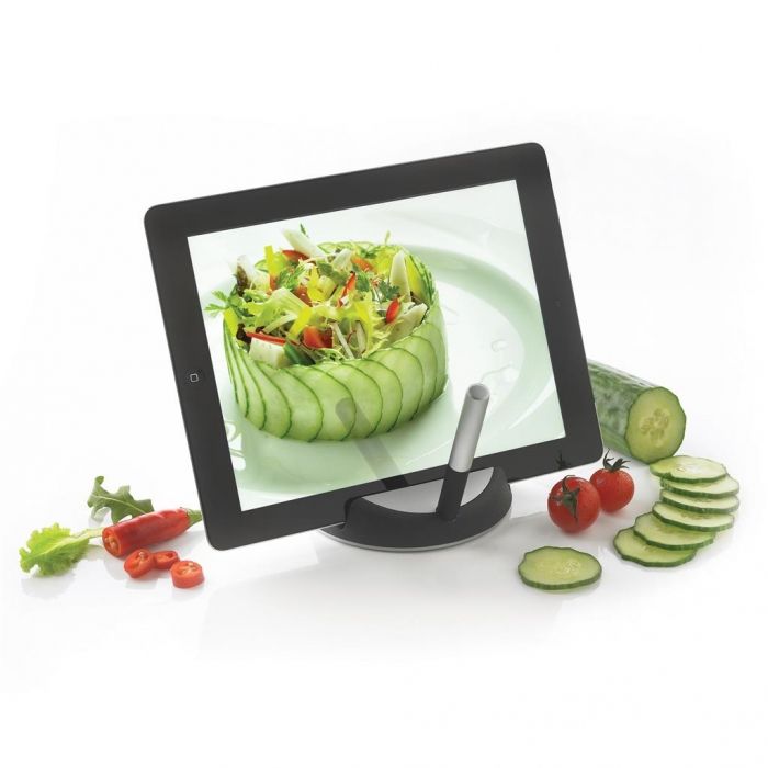 Chef tablet standaard met touchpen, zwart - 1