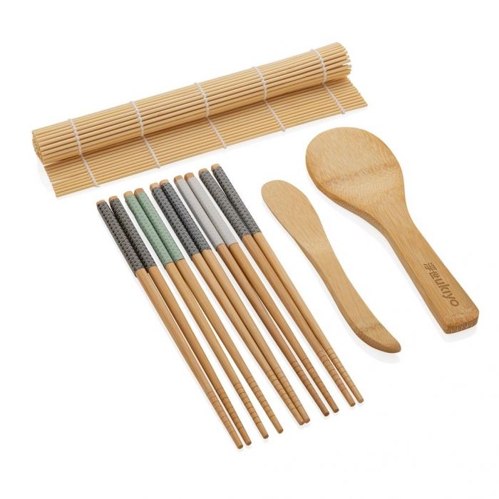 Ukiyo 8-delige sushi diner set, bruin - 1