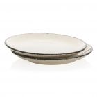 Ukiyo dinerborden set van 2, wit