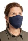 Herbruikbaar 2 laags katoenen gezichtsmasker, donkerblauw - 3