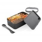 PP lunchbox met spork, antraciet - 3