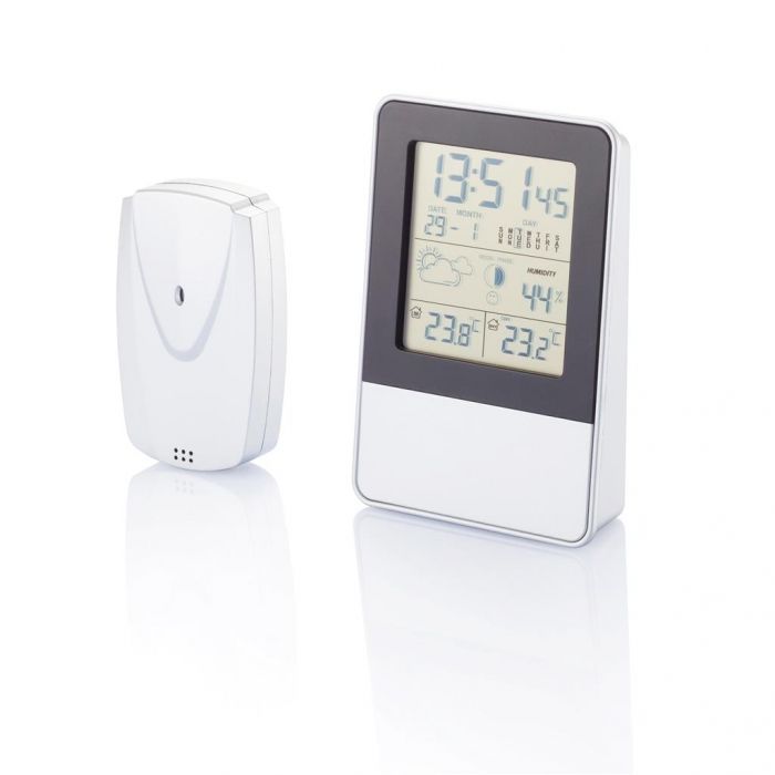 Indoor/outdoor weerstation, zilver - 1