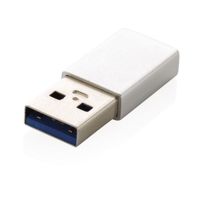 USB A naar USB C adapter, zilver - 1