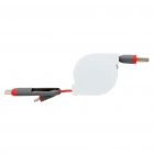 3-in-1 kabel met oprolmechanisme, rood - 2