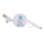 RCS gerecycled plastic Ontario 6-in-1 oprolbare kabel, wit - 3