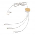 Ontario 1.2 meter 6-in-1 kabel, wit