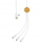 Ontario 1.2 meter 6-in-1 kabel, wit - 3