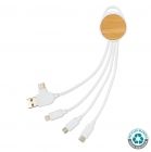 RCS gerecycled plastic Ontario 6-in-1 ronde kabel, wit