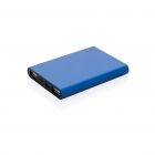 Aluminium 5.000 mAh zakformaat powerbank, blauw