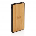 Bamboe 8.000 mAh fashion powerbank met draadloze oplader, zw - 3