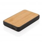 Bamboe 5.000 mAh zakformaat fashion powerbank, zwart